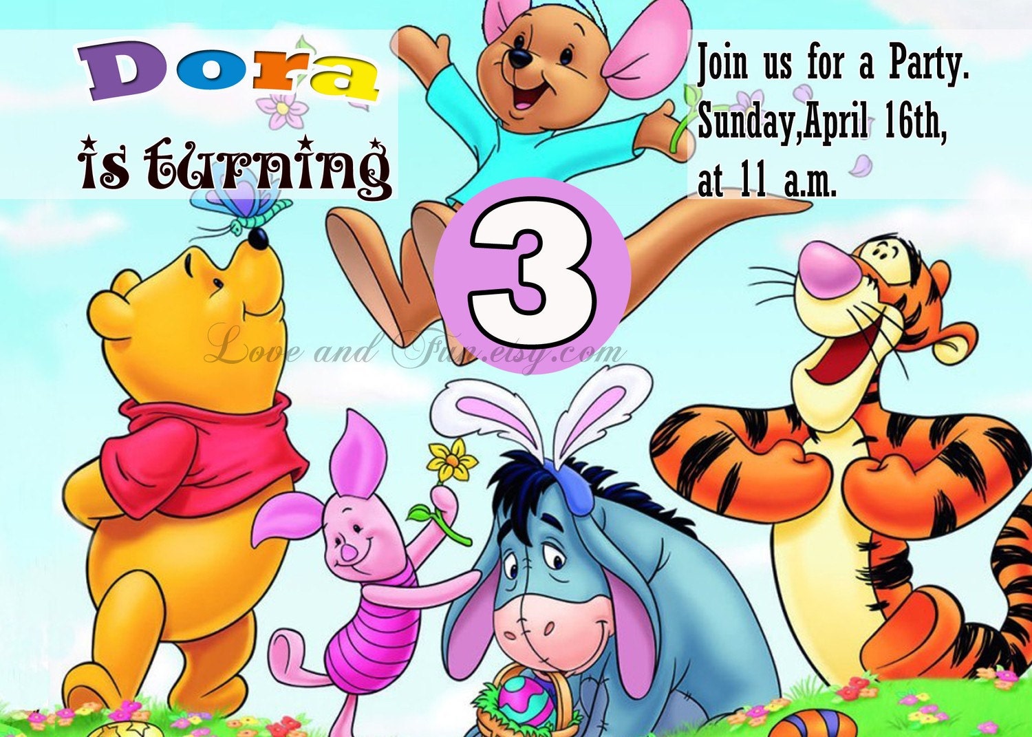 Free Pooh Bear Invitation Templates