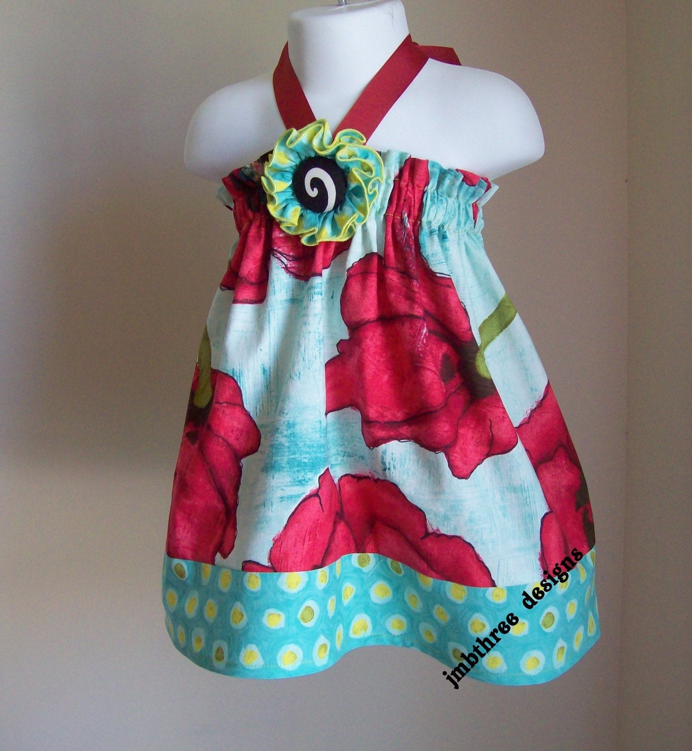 Precious Poppys Halter Dress by JMBthreedesigns