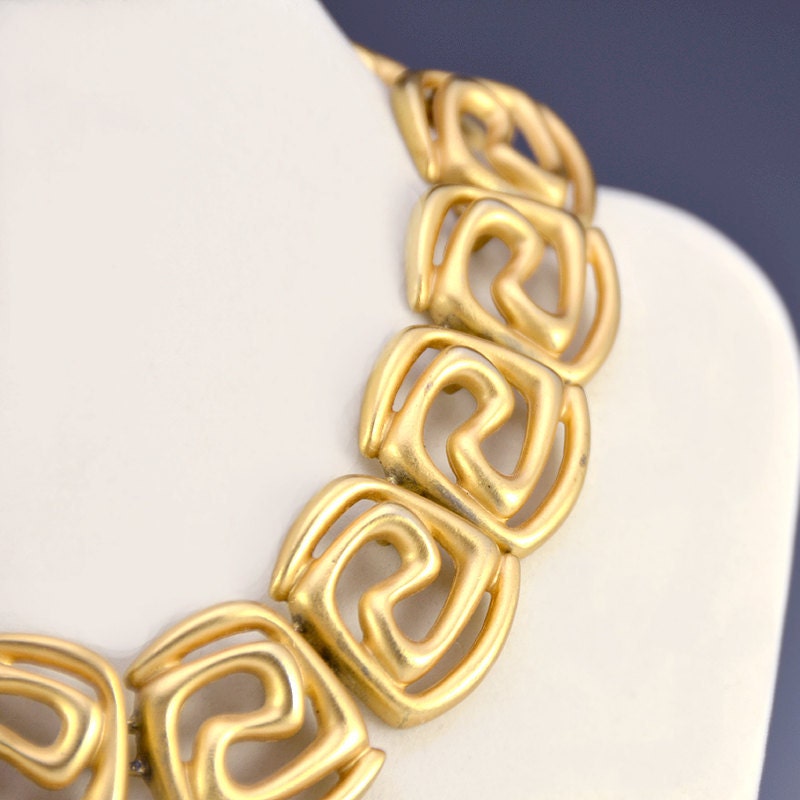 Gold Link Necklace. Vintage Anne Klein Gold Link