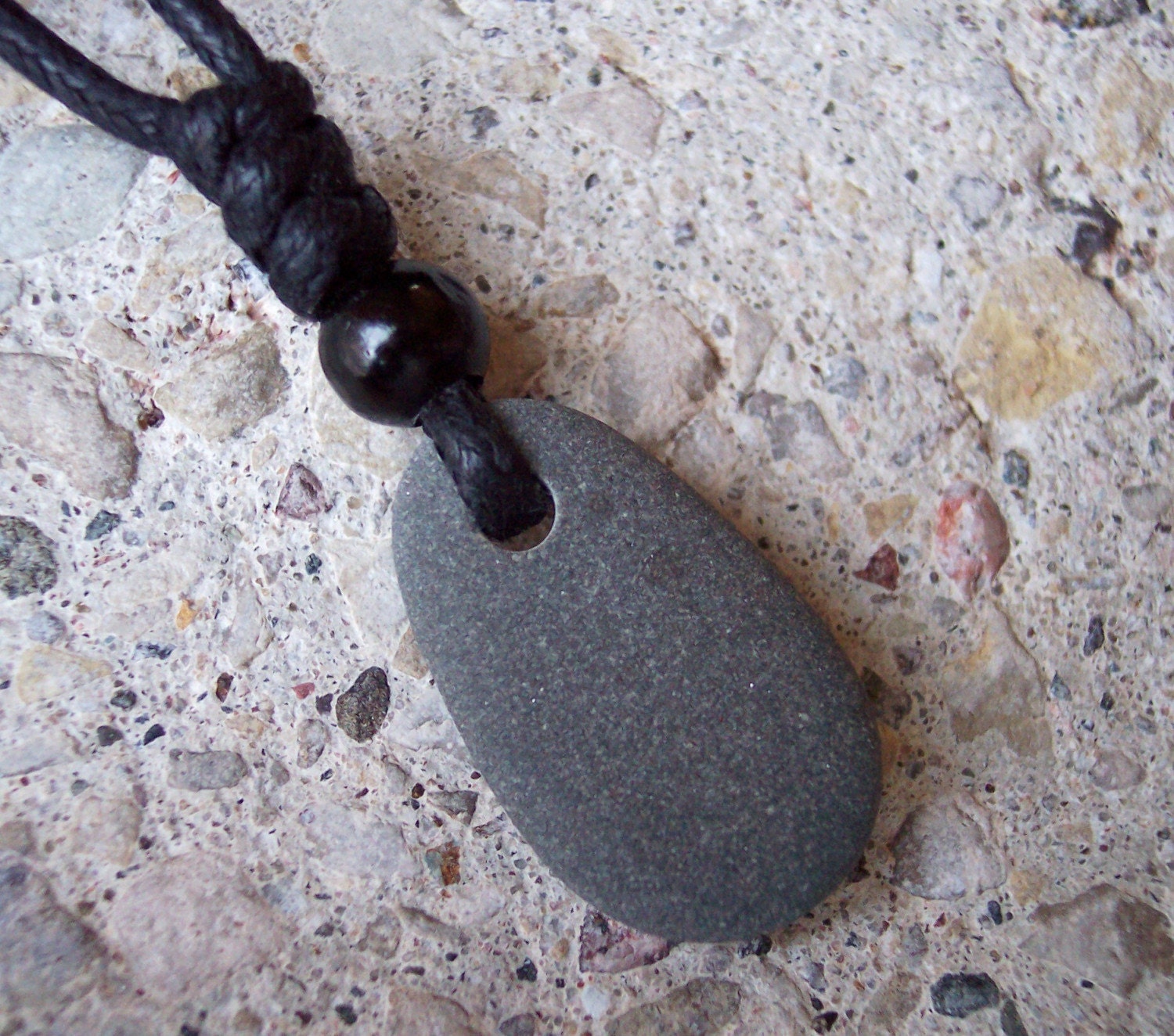 Beach Stone Necklacce from Superior Stones on Etsy