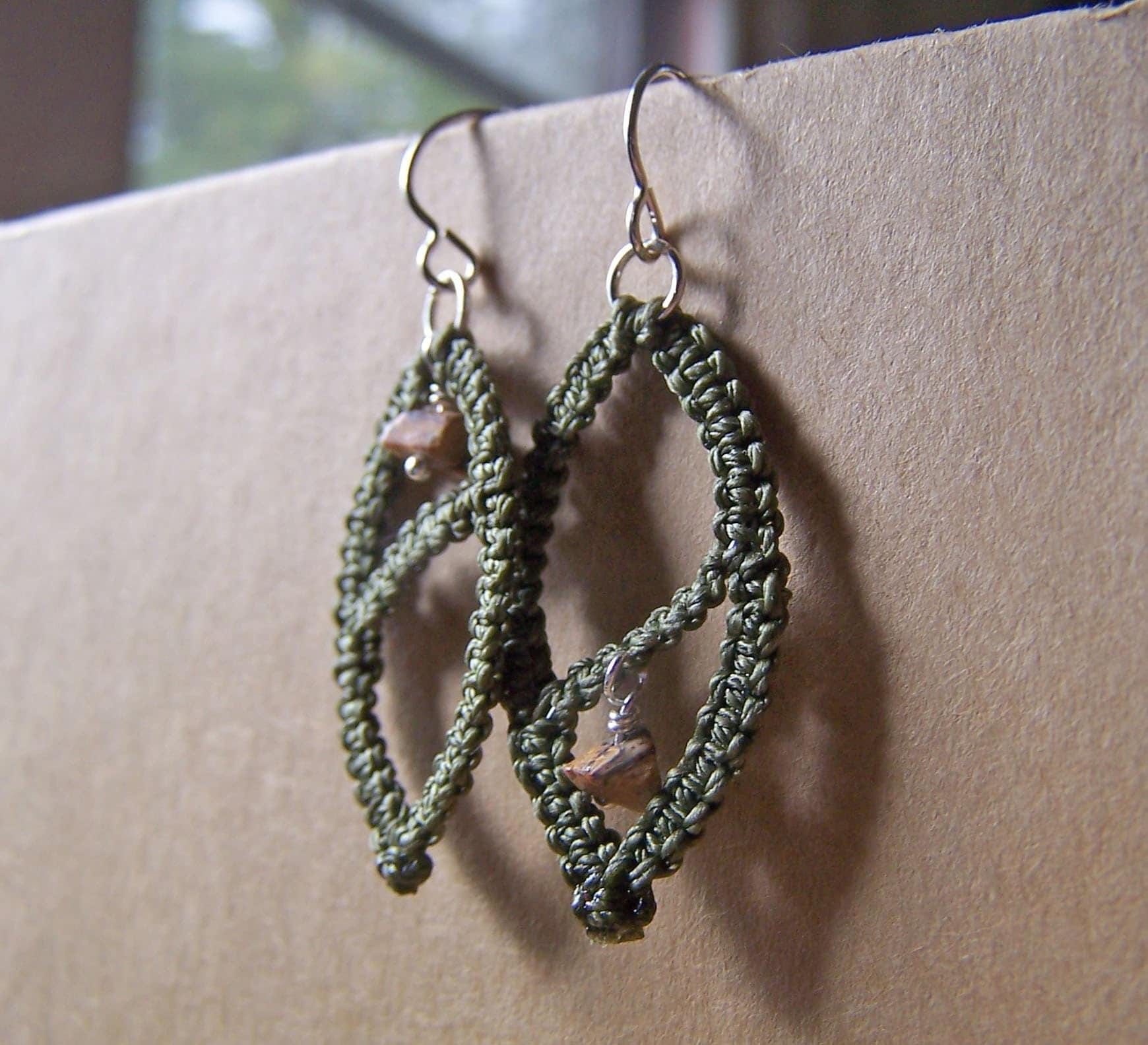 Curvature Demi Earrings in Olive