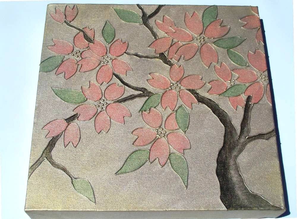 cherry blossom japan painting. ASIAN CHERRY BLOSSOM CANVAS