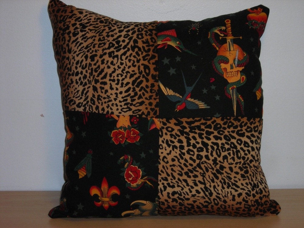 Leopard Print Tattoo Pillow. From CherryBombInd
