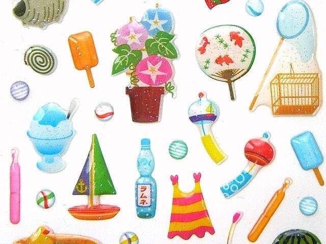 Kawaii Cute Japanese Summer Stickers-Summer Goods (S651)