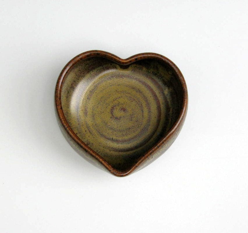 Heart Bowl - 4 3/4 inches - Glazed 