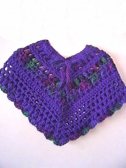 Hooded Crochet Baby Poncho Crochet Pattern | Red Heart