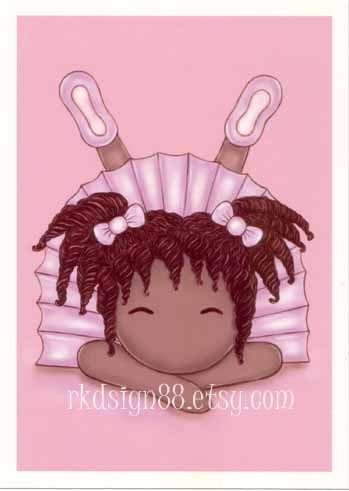 rkdsign88.blogspot.com etsy african girl cute children painting fun illustration nursery drawing art print cute whimsical reproduction
