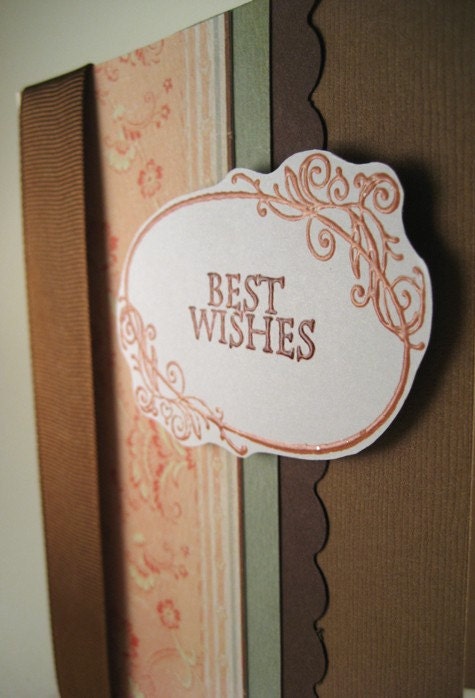 Best Wishes handmade card This brown 
