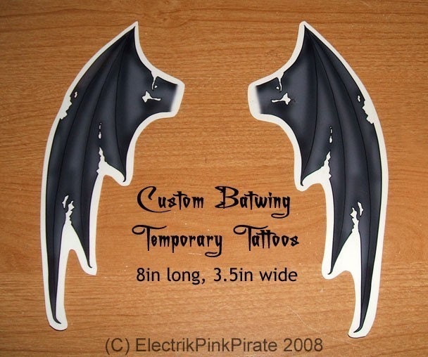 SALE Large Custom Batwing Temporary 