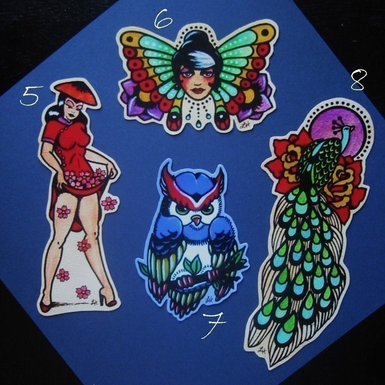 Traditional TATTOO FLASH MAGNETS 