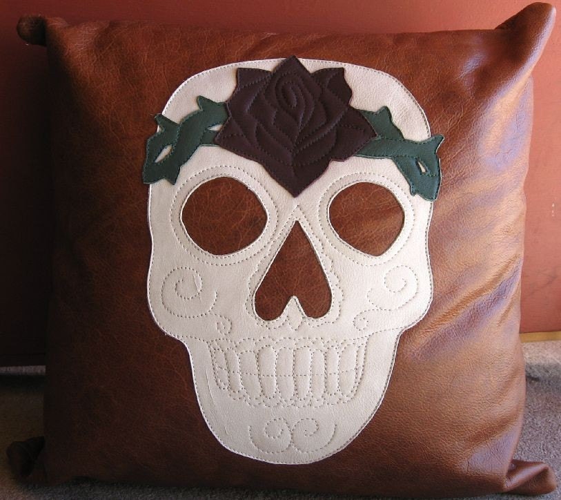 Day of the Dead Sugar Skull Leather 
