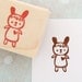 Bunny Person Rubber Stamp