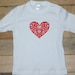 folk heart long sleeve kids t shirt (red)