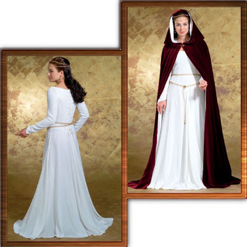Butterick 4377 Misses' Medieval Dress and Cape Size 6-12 Uncut Complete