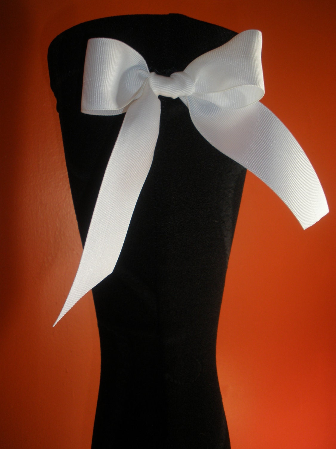 Gorgeous Black Lady Scrunchie Stocking Socks with Cute White Removeable Bow on Back, Thigh High Stockings