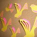 20 Beautiful Yellow & Hot Pink  Birds, 3D,Art, Paper, Wall Decor, Wall Decal, Teenagers Room, Girl Room, Nursery, Wedding, Baby Shower
