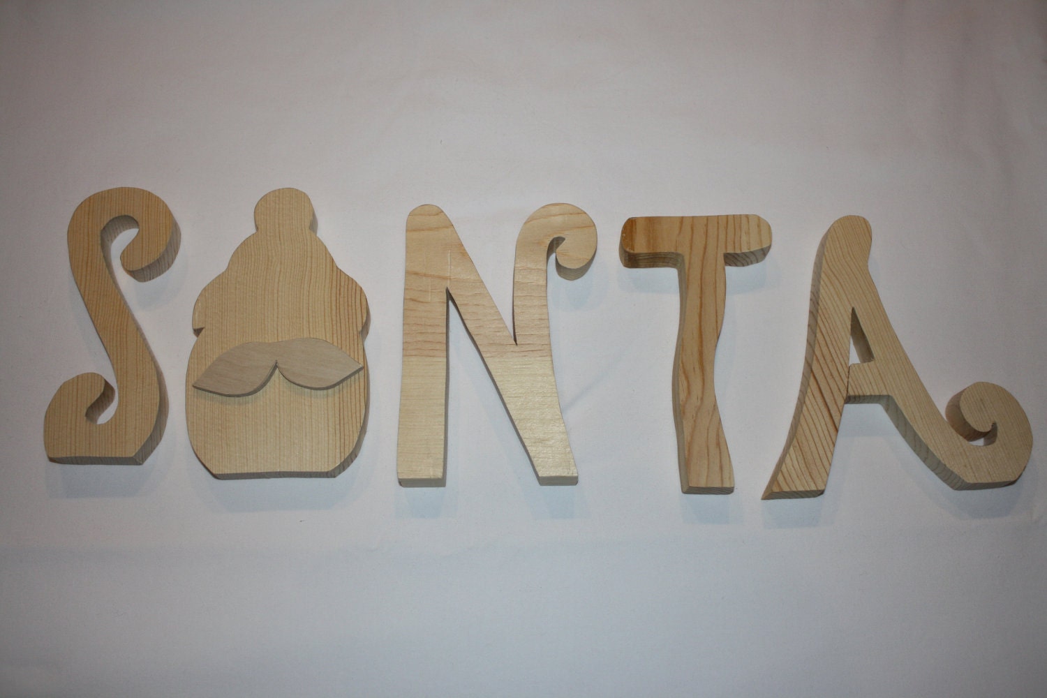 Santa unfinished wood word to decorate you home for the season
