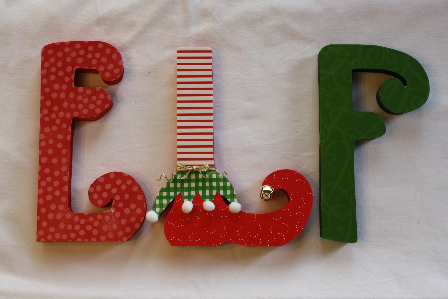 ELF unfinished wood letters sure to get you into the Christmas spirit