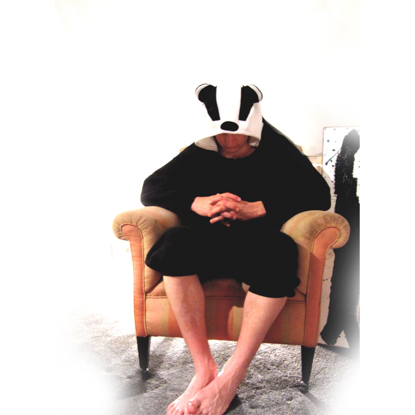 Badger onesie - full size animal costume