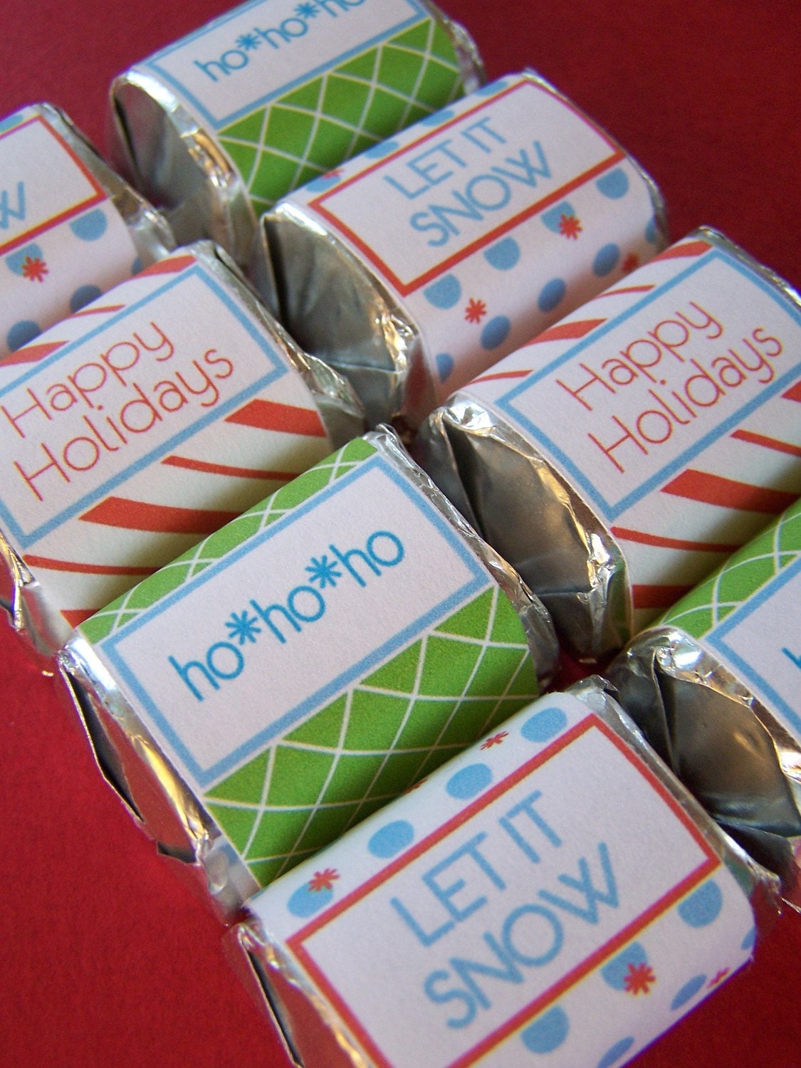 Christmas printable mini chocolate bar/candy wrappers -Classic version-