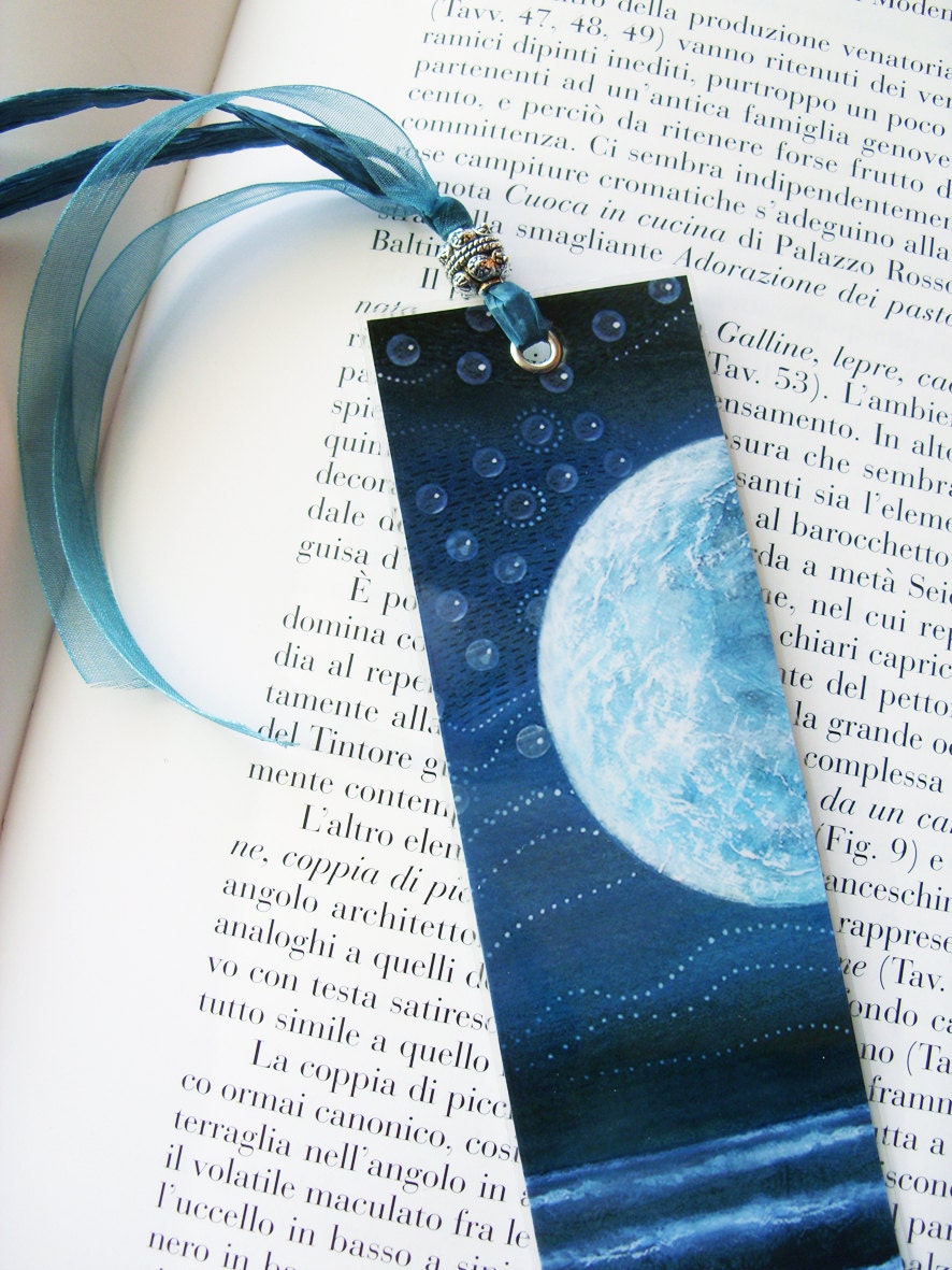 Monaco Blue Bookmark - laminated paper goods, Moonlight