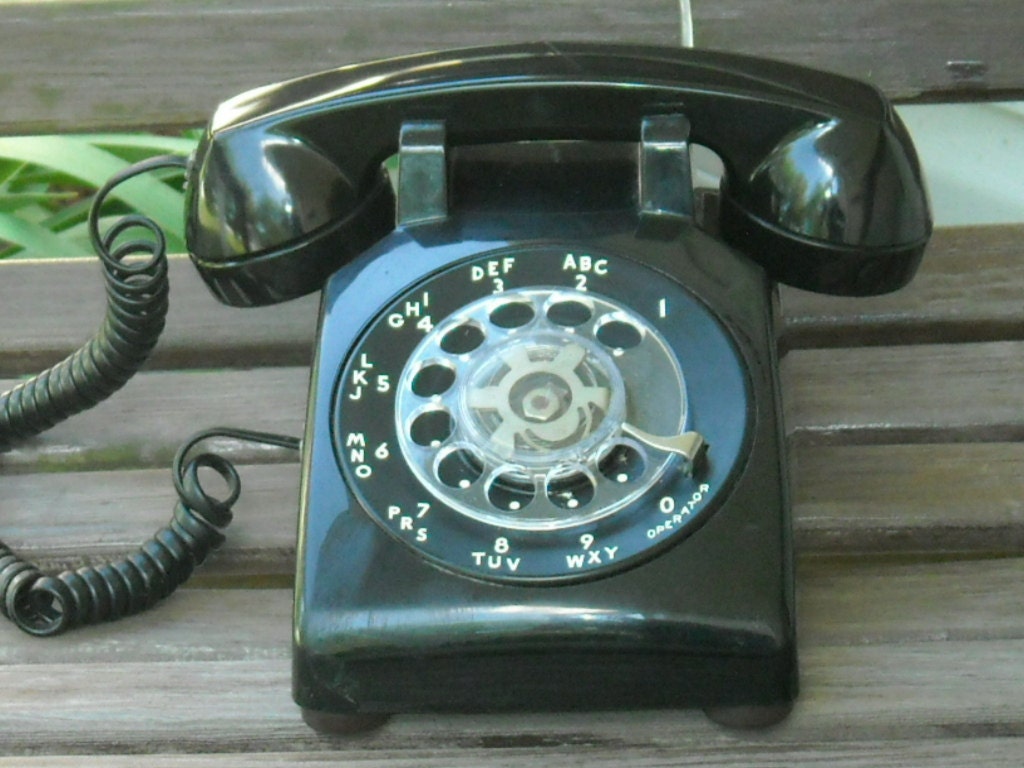 Vintage Rotary Dial Telephone Black Western Electric Phone