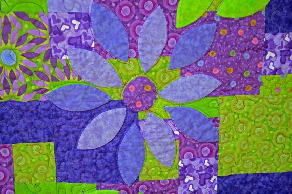 Purple Lotus Lap Quilt
