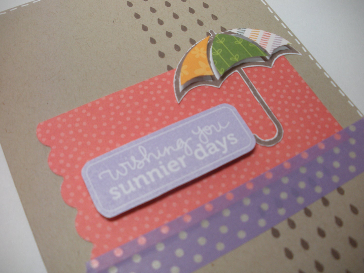 Wishing You Sunnier Days Umbrella Card