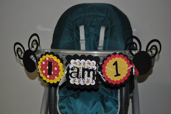 Mickey Mouse high chair banner
