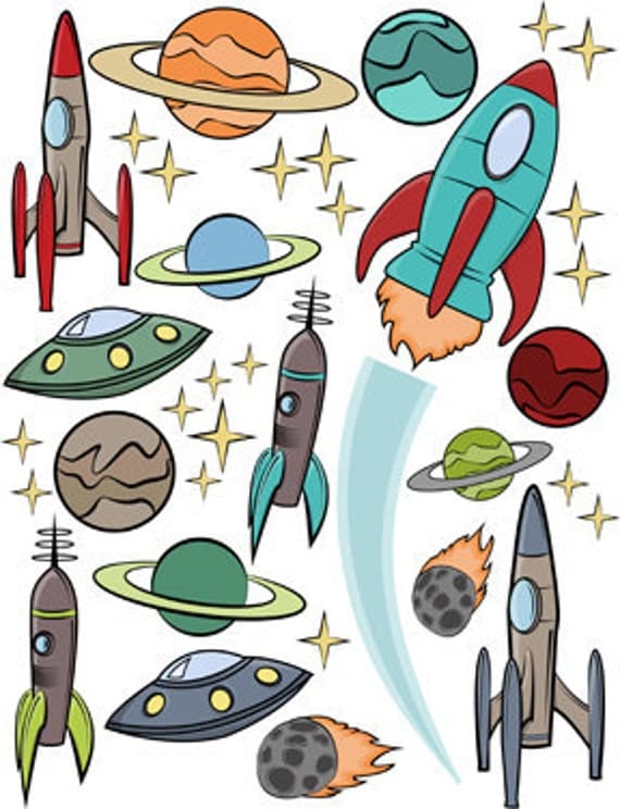Retro Rockets Decal Collection