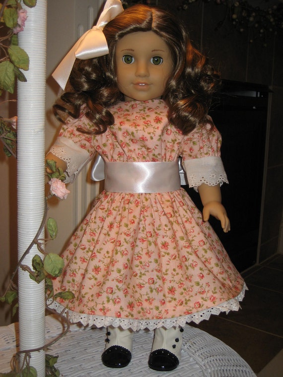 Victorian/ Edwardian early 1900s style Pink Party Dress made for American Girl Dolls Rebecca, Samantha, etc.