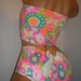 2 Piece Bright Multiple Color Swimsuit Short Set with Top and Shorts ( Last One in This Fabric Pattern)