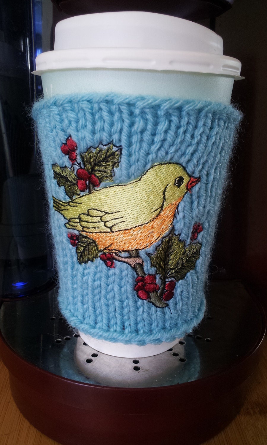 Yellow Bird Cup Cozy