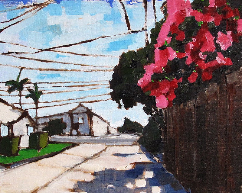 Bougainvillea in Hillcrest- San Diego Painting