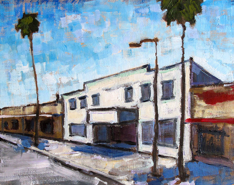 Palm Trees in Ocean Beach- San Diego Painting