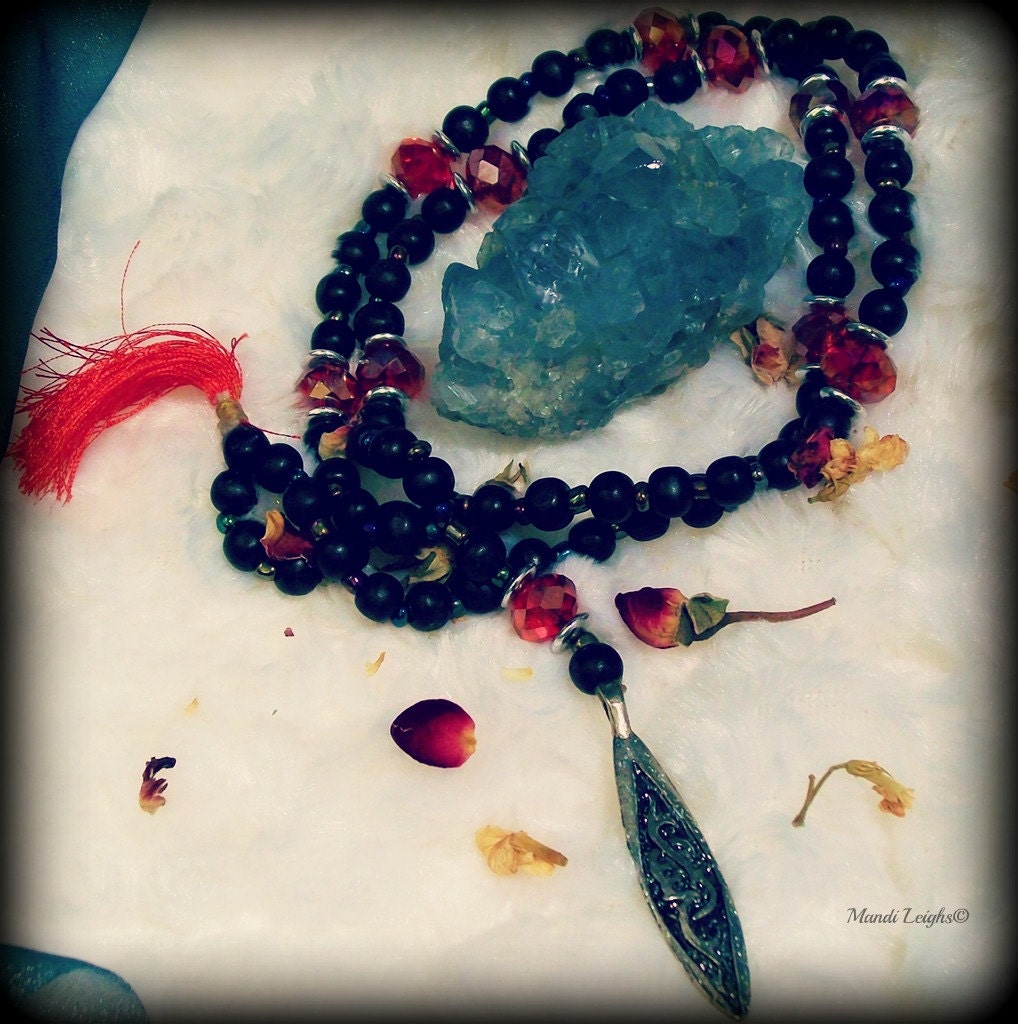 Celtic Token Mala, Prayer Beads Necklace