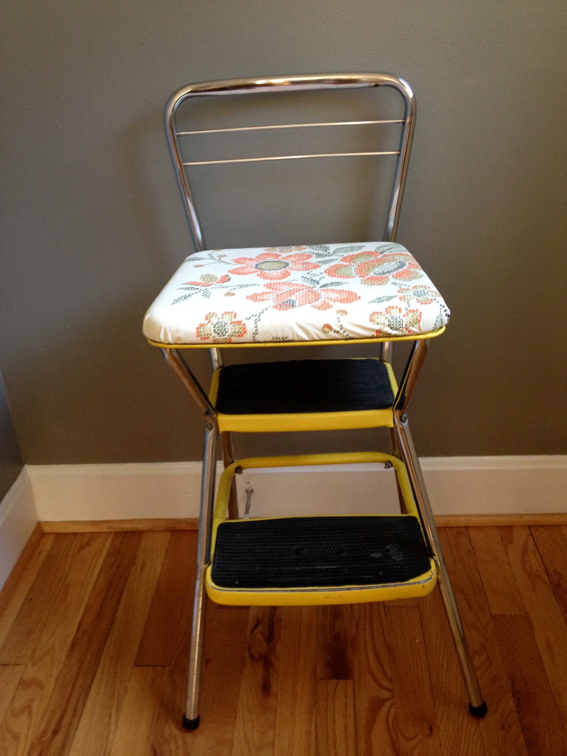 Upcycled Vintage Yellow Cosco Stool