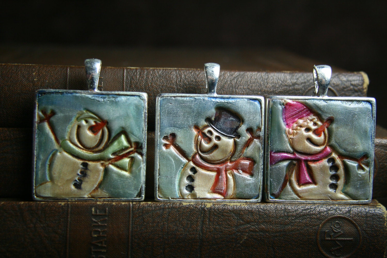 snowfolk - hooray for snow - simple truths ornament or pendant - MADE TO ORDER - awholiday