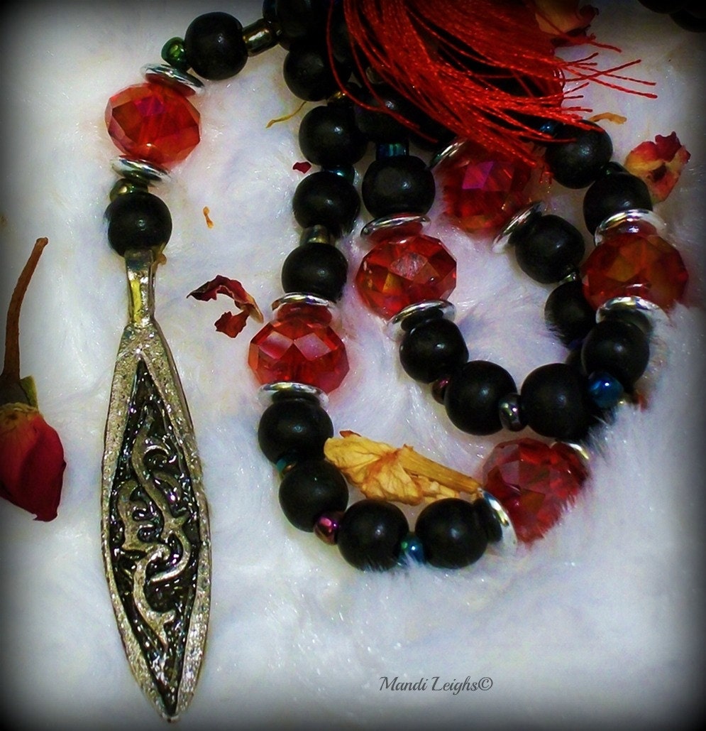 Celtic Token Mala, Prayer Beads Necklace