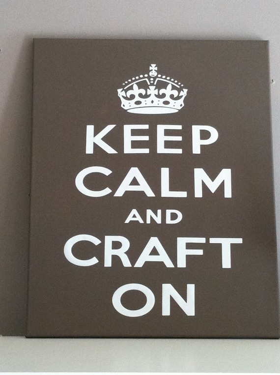 Keep Calm and Craft On Vinyl Wall Decal