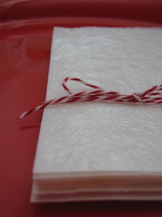 Snowflake Embossed White Glassine Bags 1/2 pound - 4-3/4 x 6-5/8 inches for Gifts, Packaging Products and Favors - Set of 12