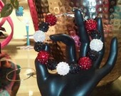 Basketball Wives Bling Hoops Red and Black