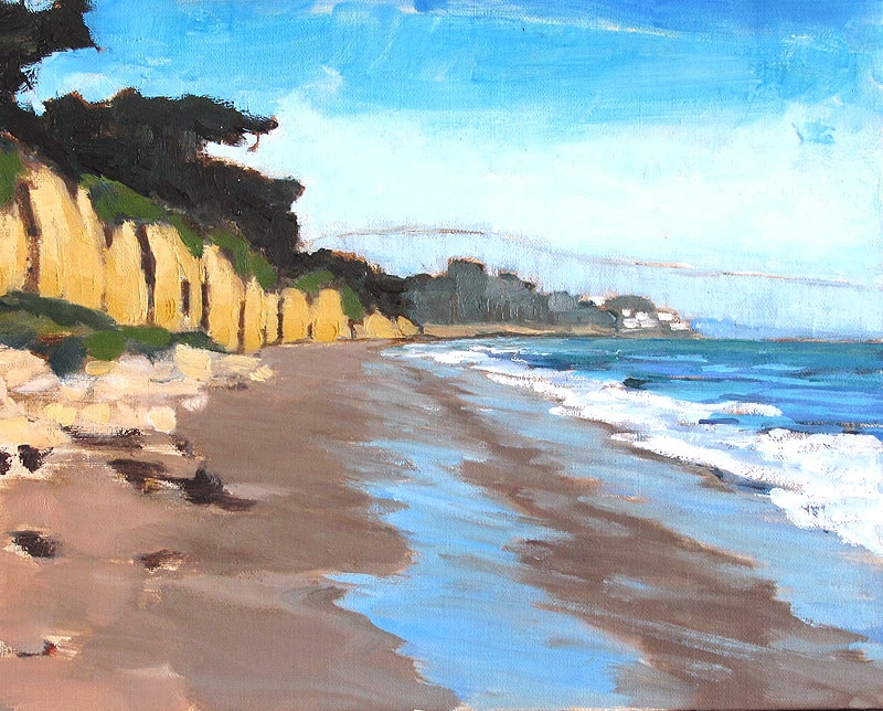Santa Barbara Beach Painting, California Landscape by Kevin Inman Art