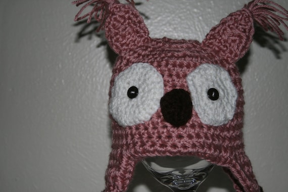 0-3 Girls Owl Hat - Ready to Ship