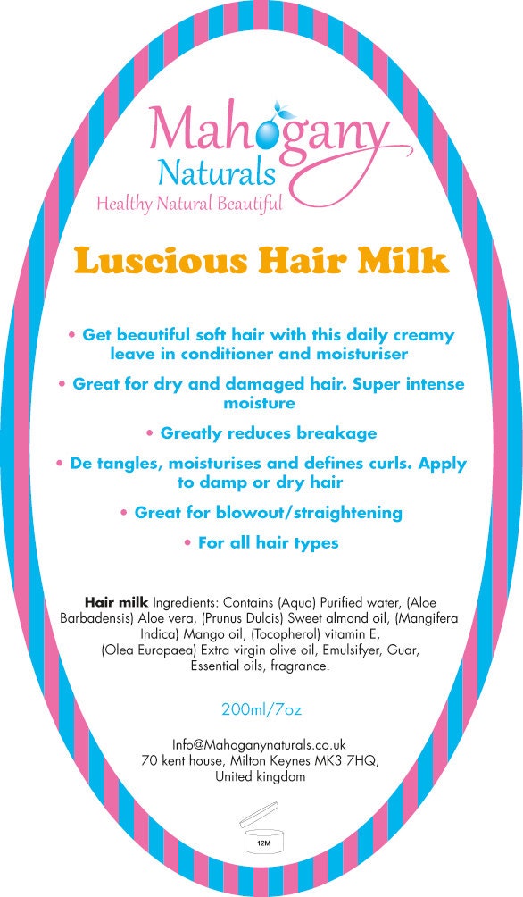 Mahogany Naturals- Luscious hair milk leave in Treatment & Moisturiser