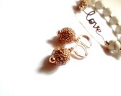 Love Bracelet, pave earring, rose gold earring, bracelet, earring set, bridal jewelry, "Perfect Love" - Gift for her