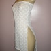 Beautiful White Lace Swim Suit Cover Up with Gorgeous White Dangling Beads Size Meduim