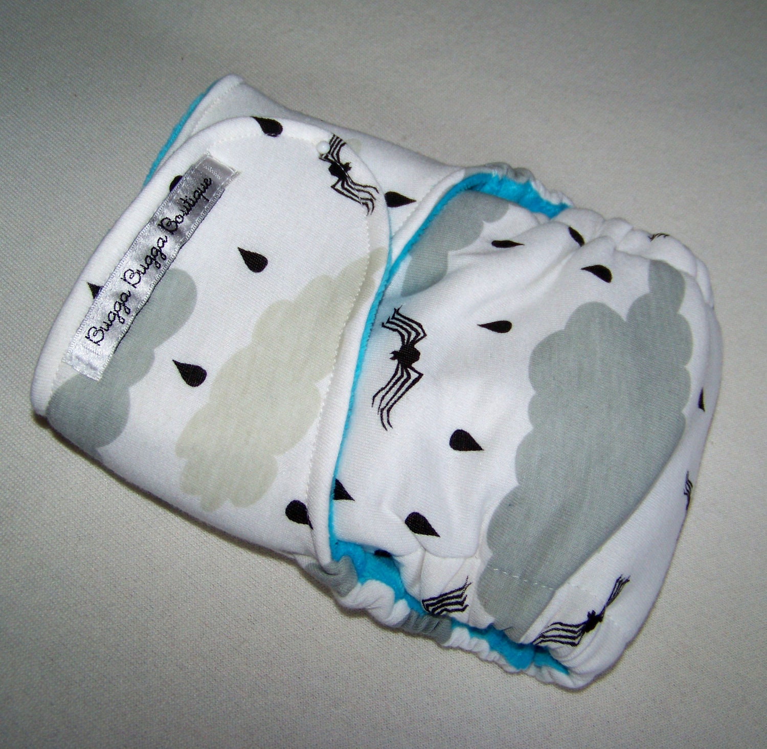 Aqua Itsy Bity One Size Fitted Cloth Diaper