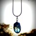 Aqua Aura Sterling Silver Wire Wrapped Necklace