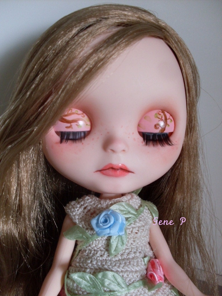 Custom Blythe ooak art doll ready to ship Custom Blythe by Gene P  "Yvonne" custom 51  handpainted eyechips